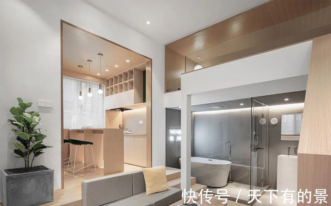 开敞性|挑高空间利用得好,区区几平米的小户型,完工效果也能堪比豪宅!