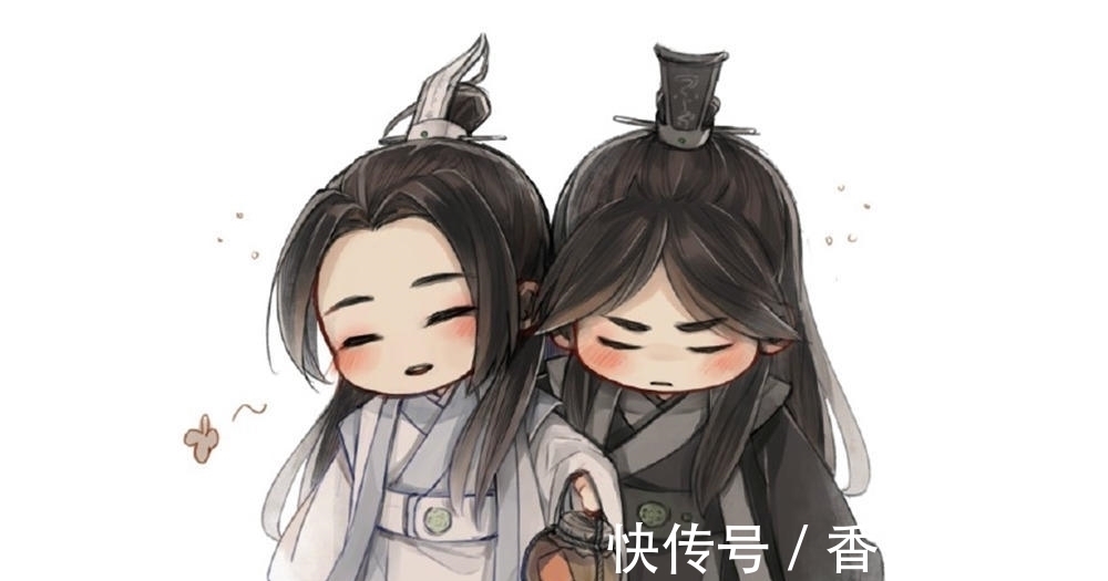 画风$魔道祖师：团子画风的双道长，晓星尘喝了天子笑，宋岚耳朵红红的