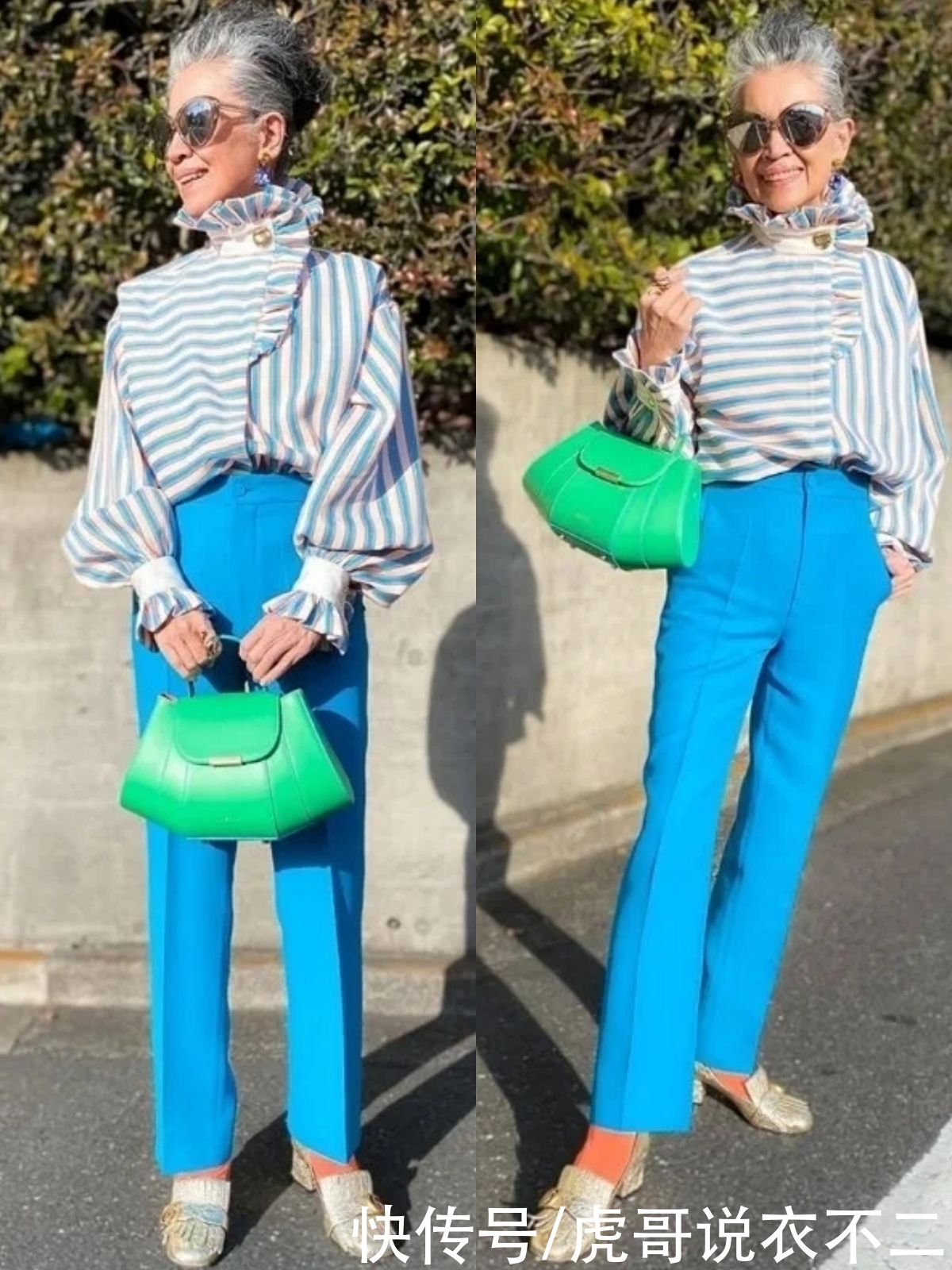 女人懂穿衣越活越年轻，70岁依旧貌美如花，这两位奶奶让人羡慕