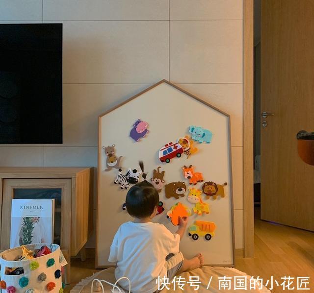 亲子|一家4口的幸福生活：83㎡全屋奶油色，客厅当亲子区都为孩子考虑