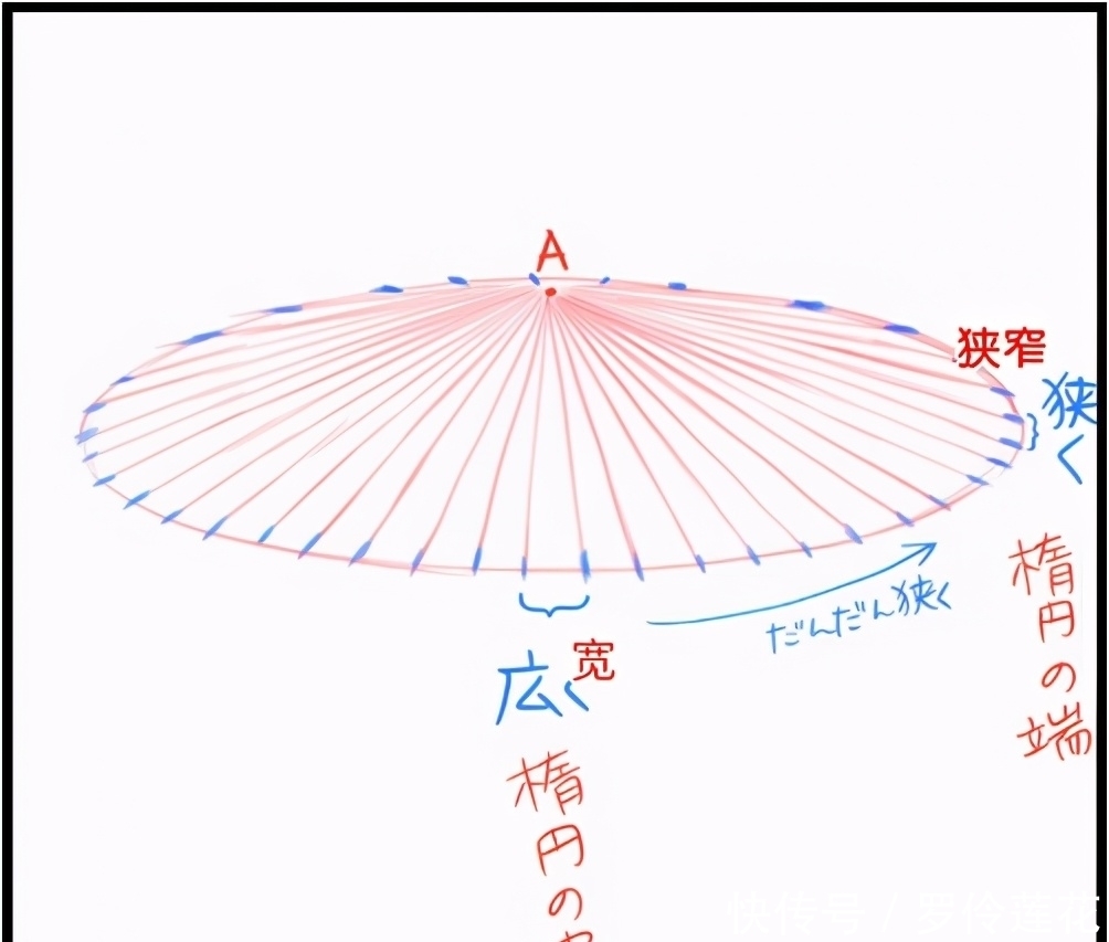 椭圆形|动漫日系雨伞怎么画？教你用集中线尺画一把日本雨伞！