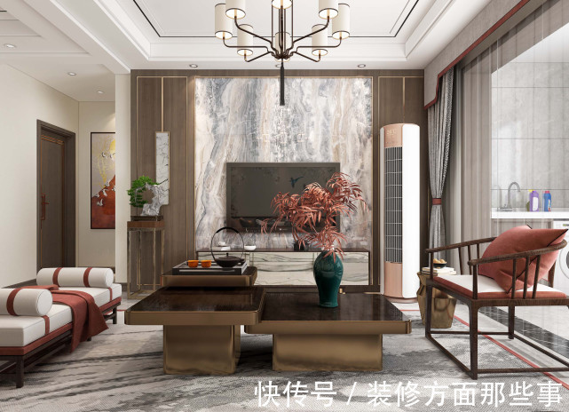 中式|166平四居室设计，用后现代手法重新定义中式