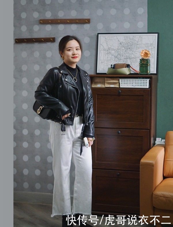 微胖女人早春穿搭范本，拯救“假胯宽”，照着穿显瘦又优雅