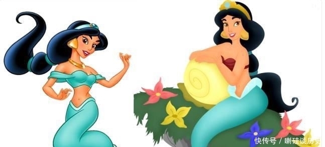 优雅|迪士尼公主:公主美人鱼,花木兰骑海豚,茉莉公主坐姿超优雅!