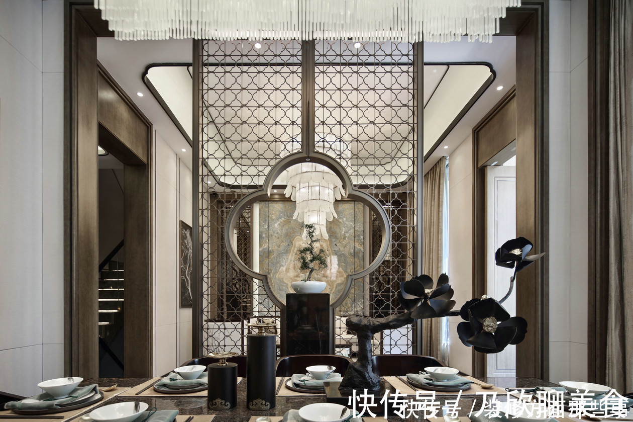 中国人|485平新中式风五居室,从简朴优美的造型到生动的自然情趣