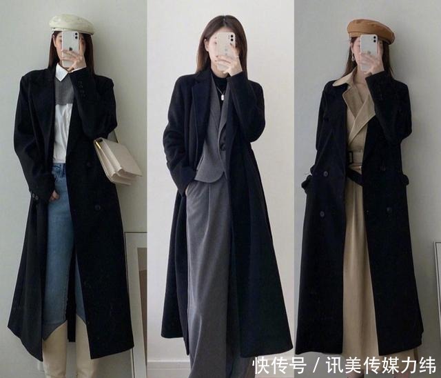 优雅|精致女人的冬日穿搭,用深色系的叠穿法则,穿出优雅知性女人味!
