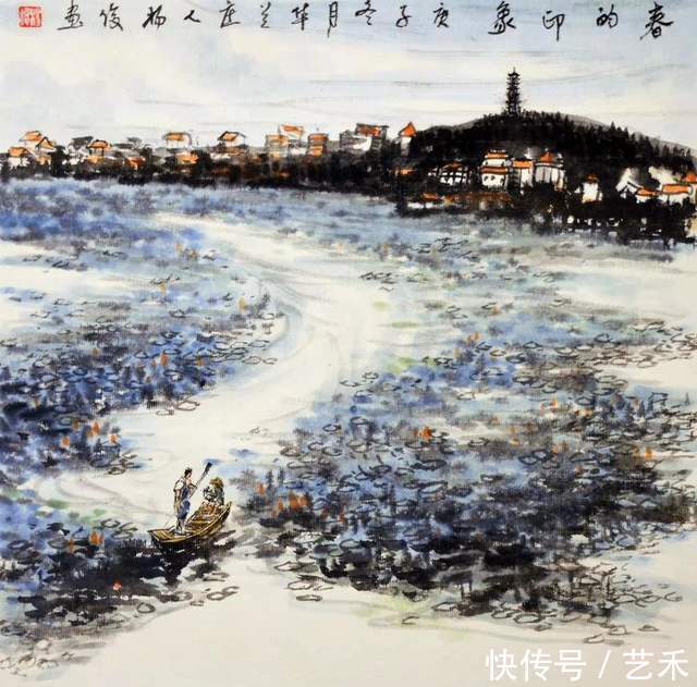 东莞市#画家杨俊——山水自然清雅,温婉柔情作品选