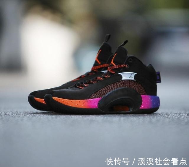 配色|艳丽日落元素!全新配色Air Jordan 35实物图释出