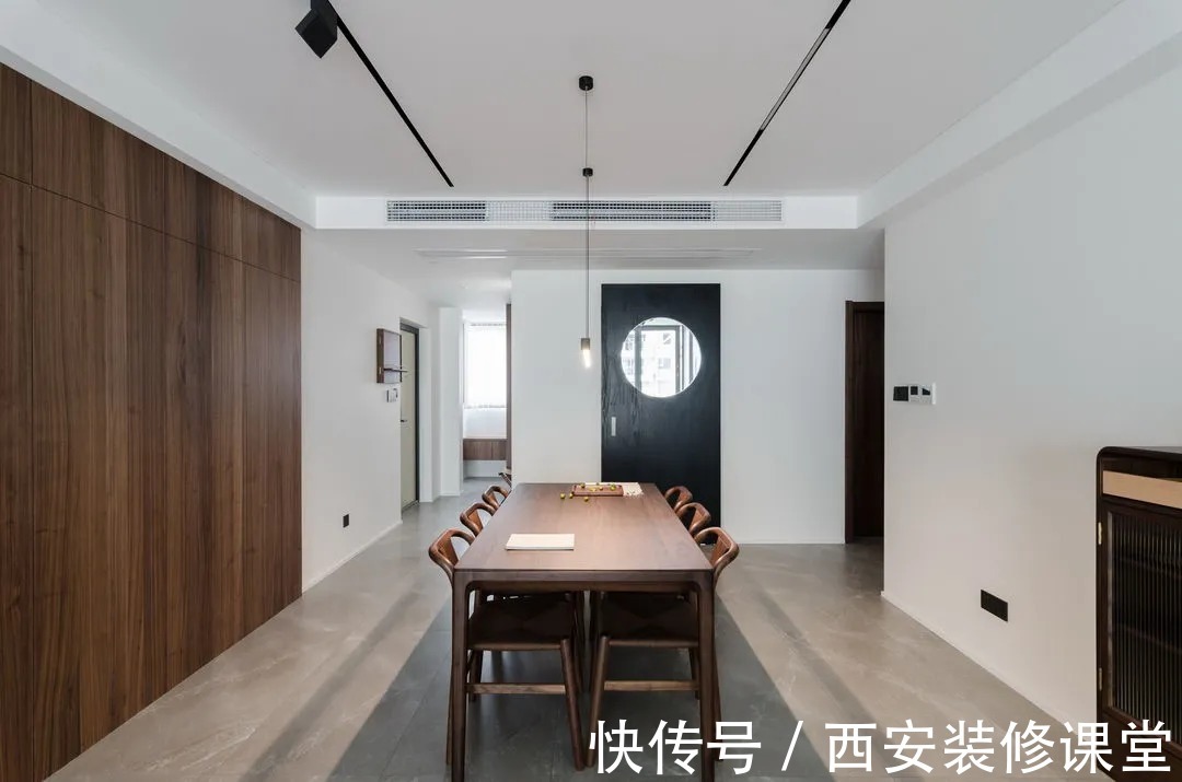 收纳|170㎡极简新中式,三口之家