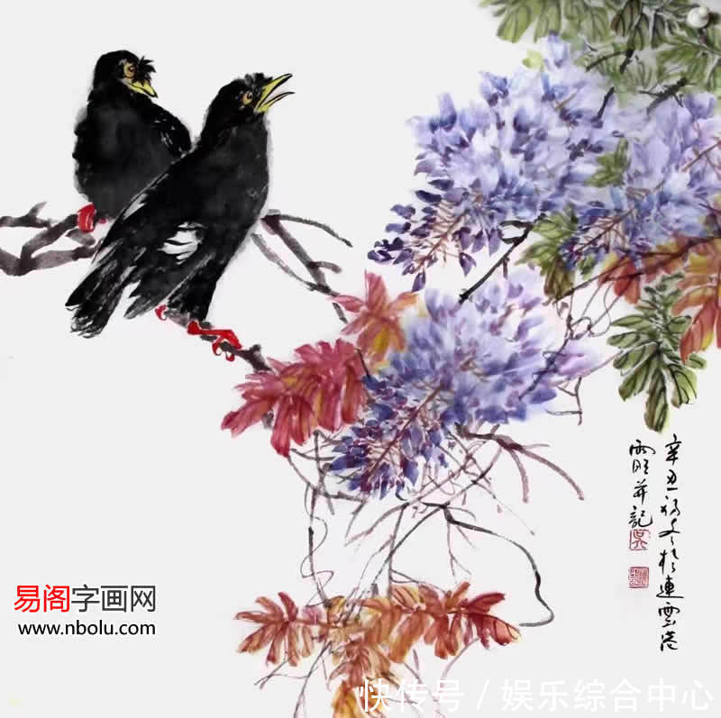 梅若$吴雨旺花鸟画，犹如一曲生命和春天的赞歌