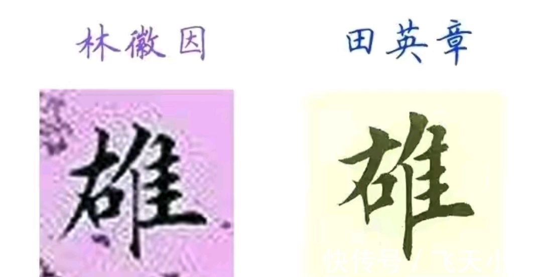 田英章&田英章和林徽因楷书字迹惊人相似,网友:都是高水准,让人敬佩
