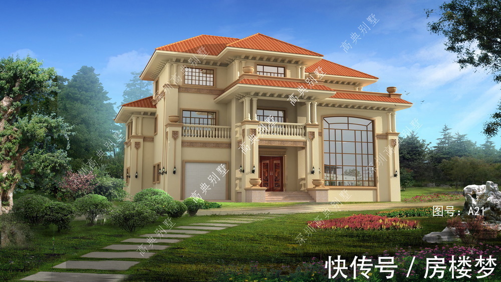 主卧|这款欧式三层别墅，满足农村生活的需求，造价还经济。