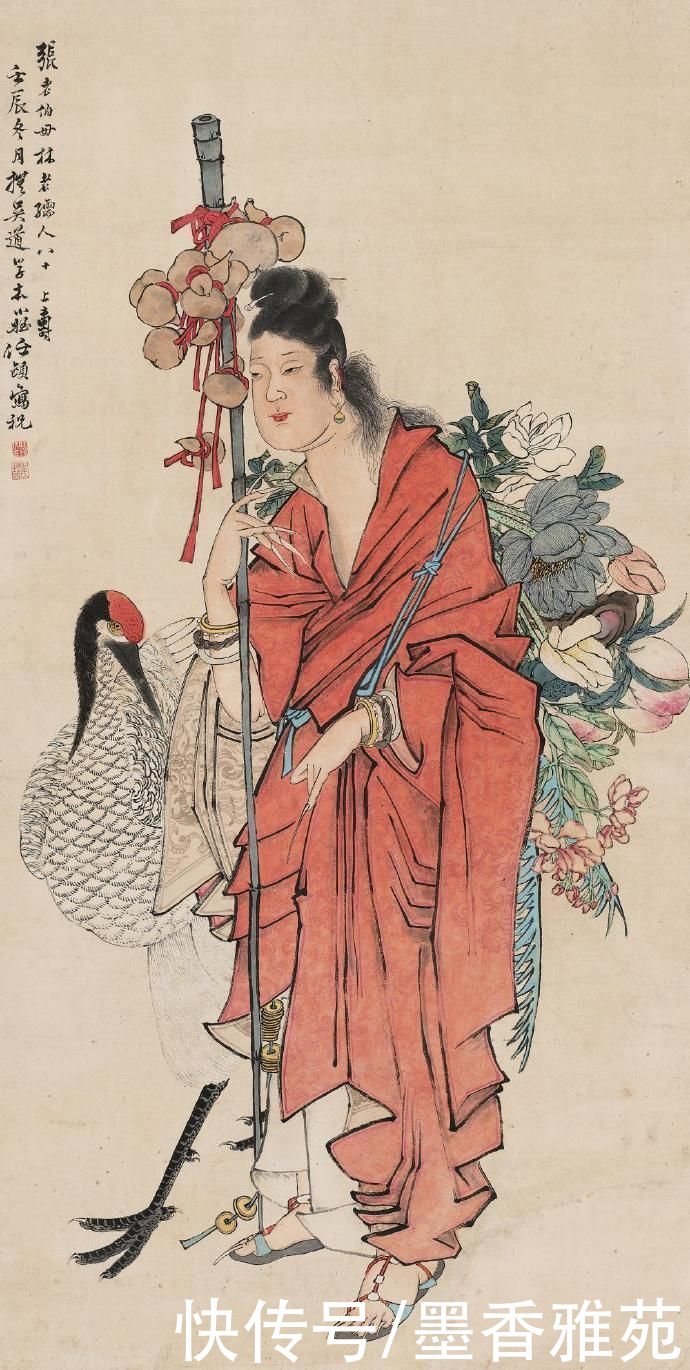 海派大师任伯年的国画作品，生动传神