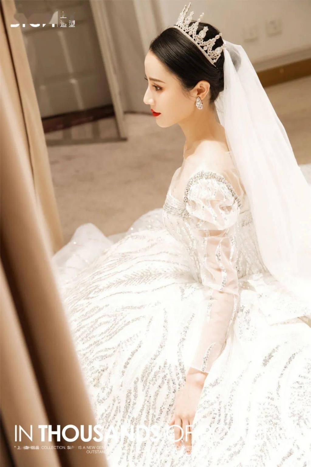 最新简约新娘造型白纱+中式，闪闪的仙女梦~