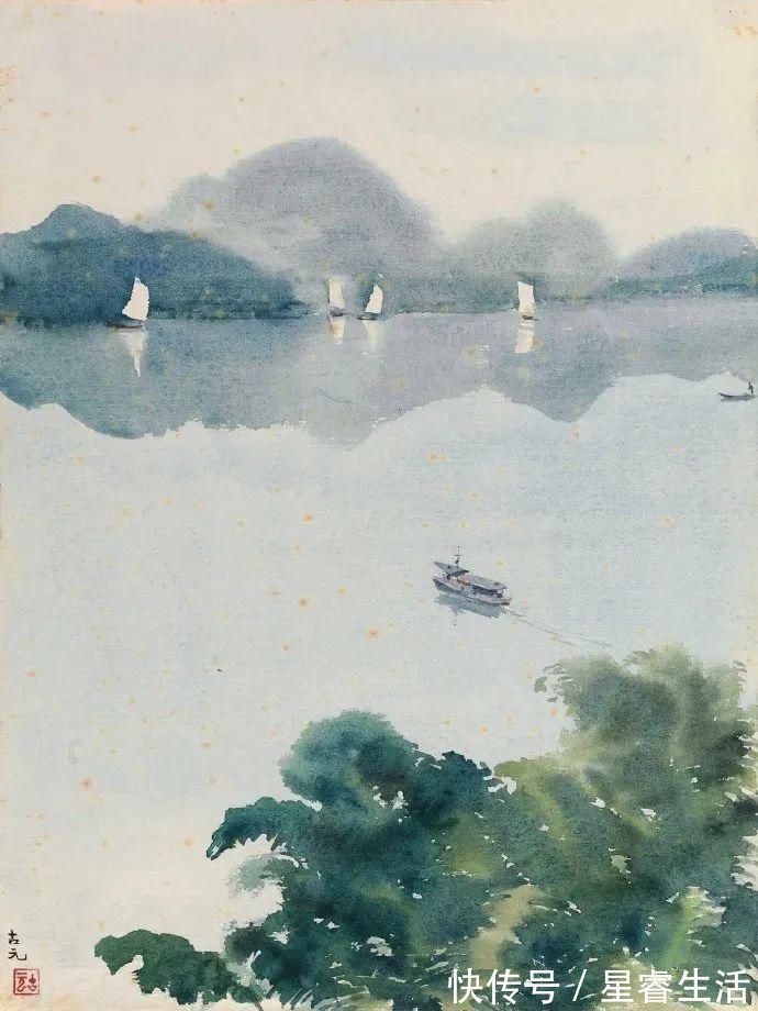 水彩&他被徐悲鸿称为“中国艺术界卓绝天才”,融入水墨意境的水彩,太美好了!