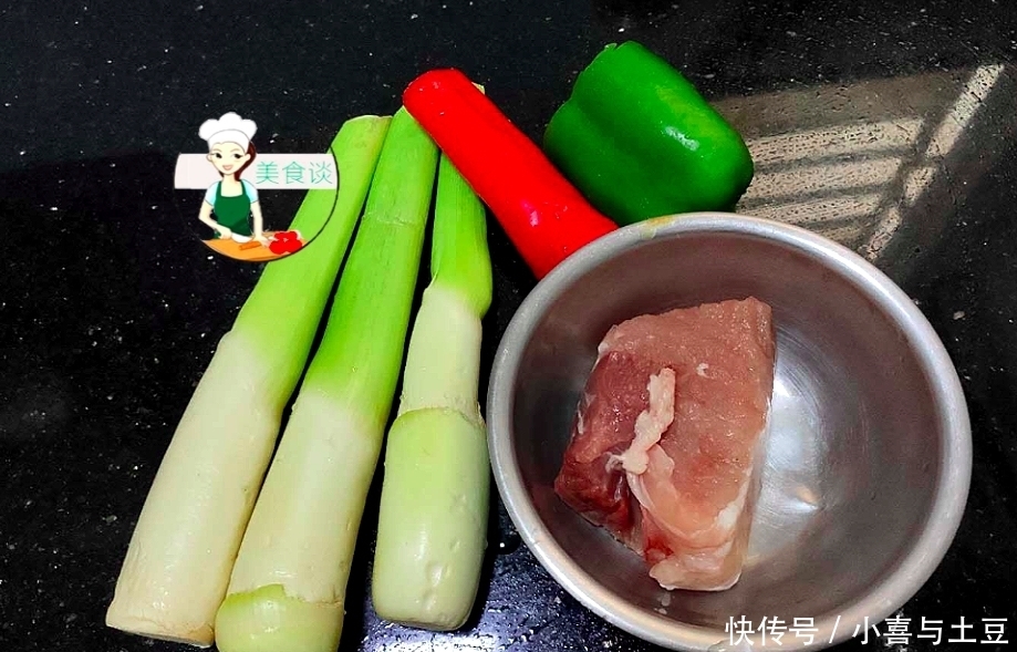 停不下|茭白炒肉此做法,简单一炒就很香,低脂营养高,好吃停不下筷子