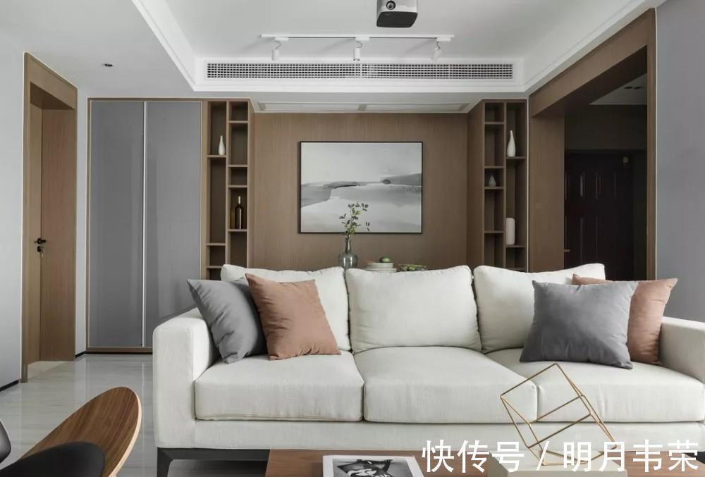 现代|夫妻的现代简约三居,黑白灰+原木色高雅轻奢,小书房最酷,晒晒