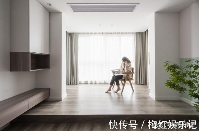 拼接|走进她家,就被清新淡雅的氛围吸引,利用颜色拼接让室内非常大方