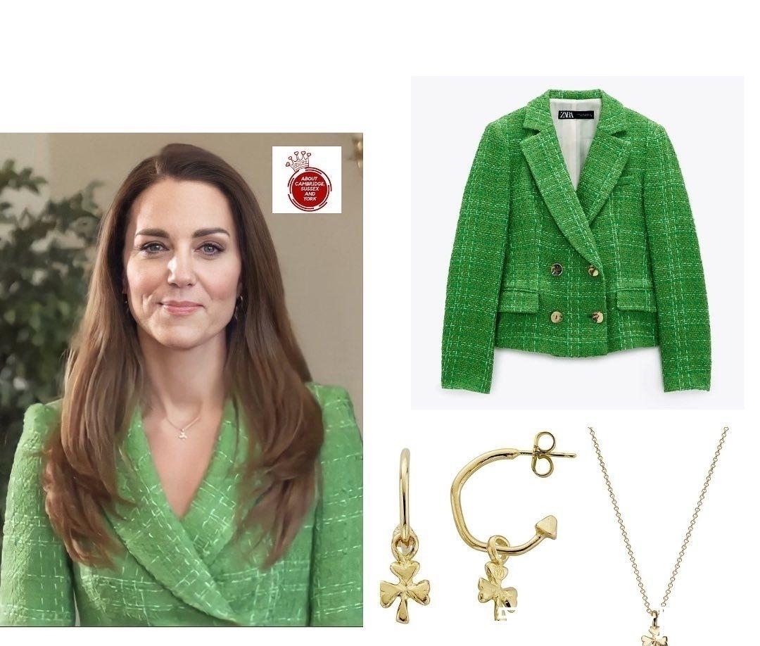 配饰 凯特穿苹果绿惊艳亮相,百元Zara美成8年最佳,苹果肌太饱满