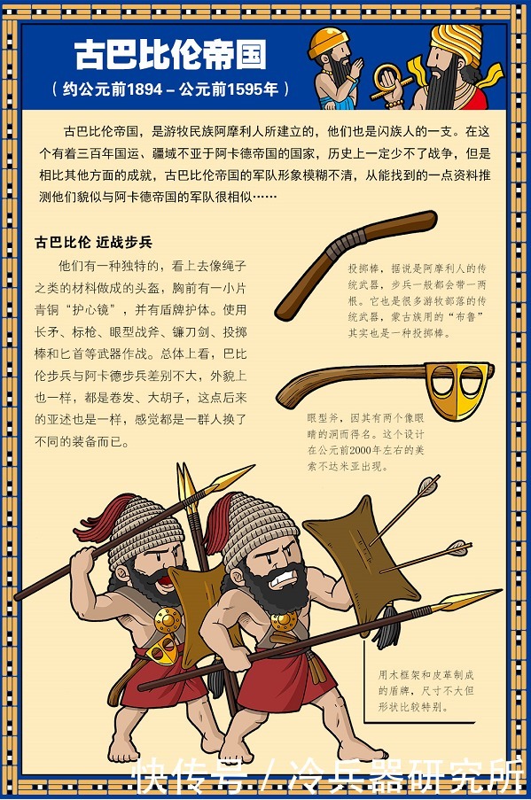 武备|世界军武图鉴:2公斤的青铜大砍刀?图说古巴比伦帝国军队武备