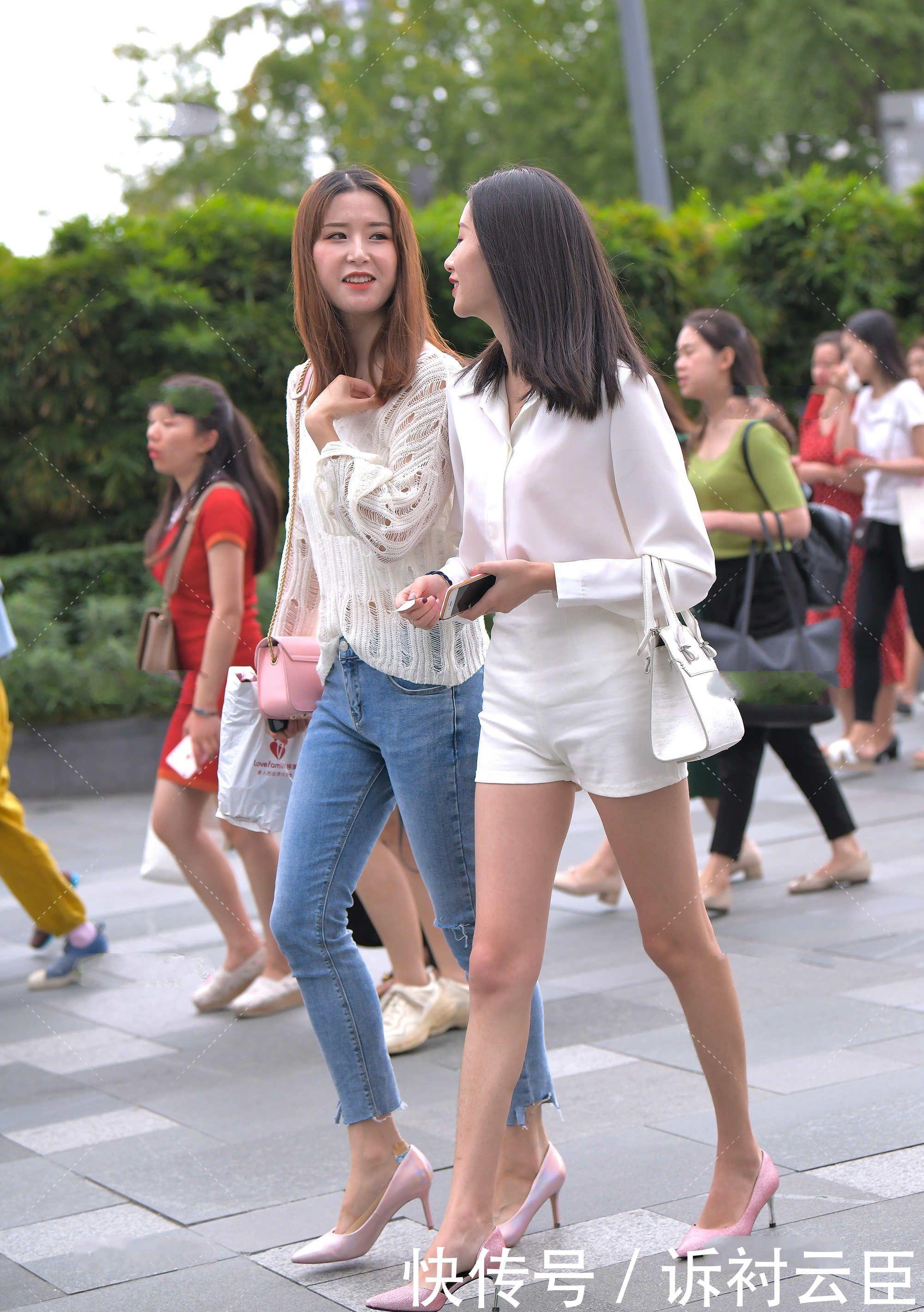 上下同色系搭配,衬衣搭配短裤,高贵且优雅