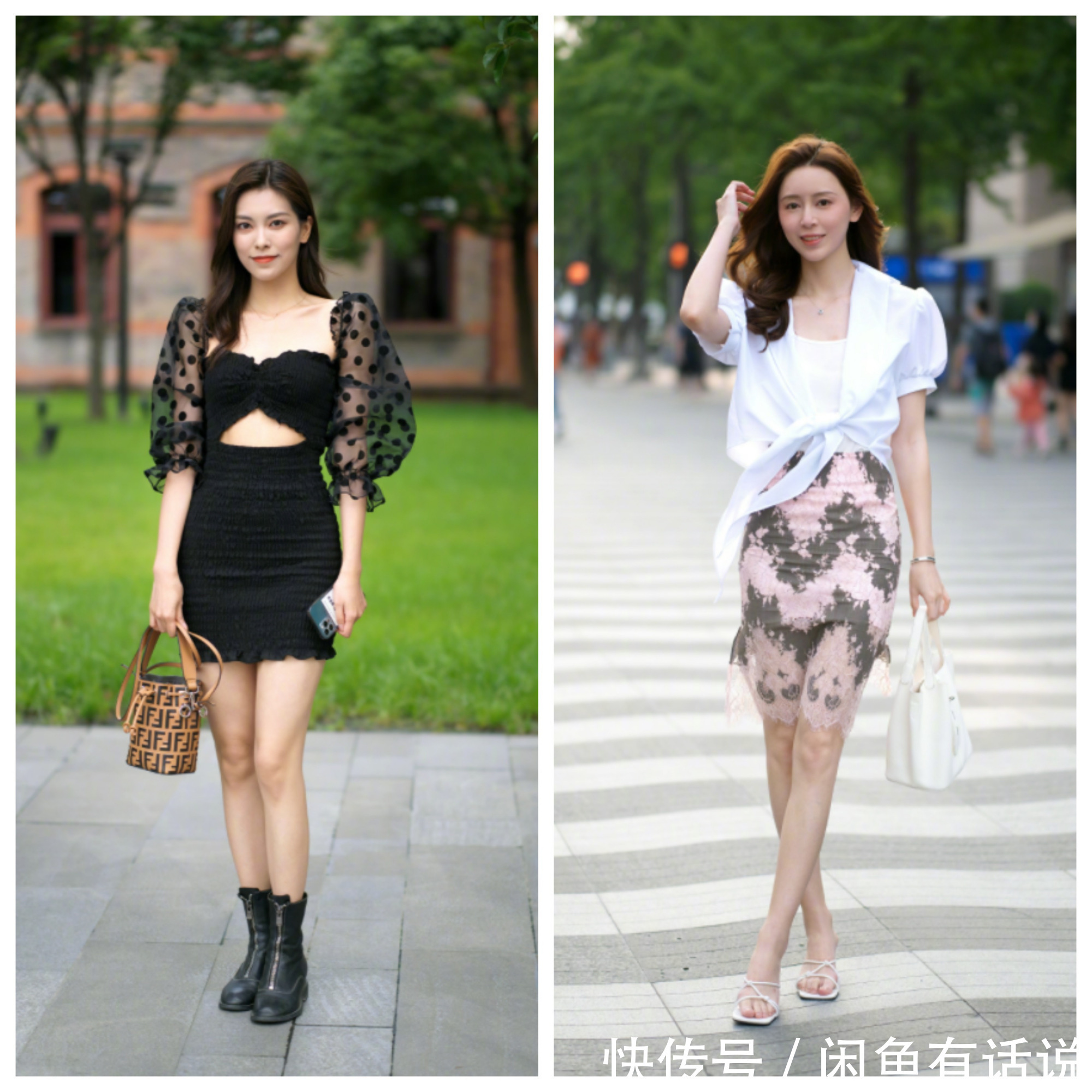 纯色|杭州女生有多会穿?看素人街拍就知道,这19套“半裙”穿搭太美了
