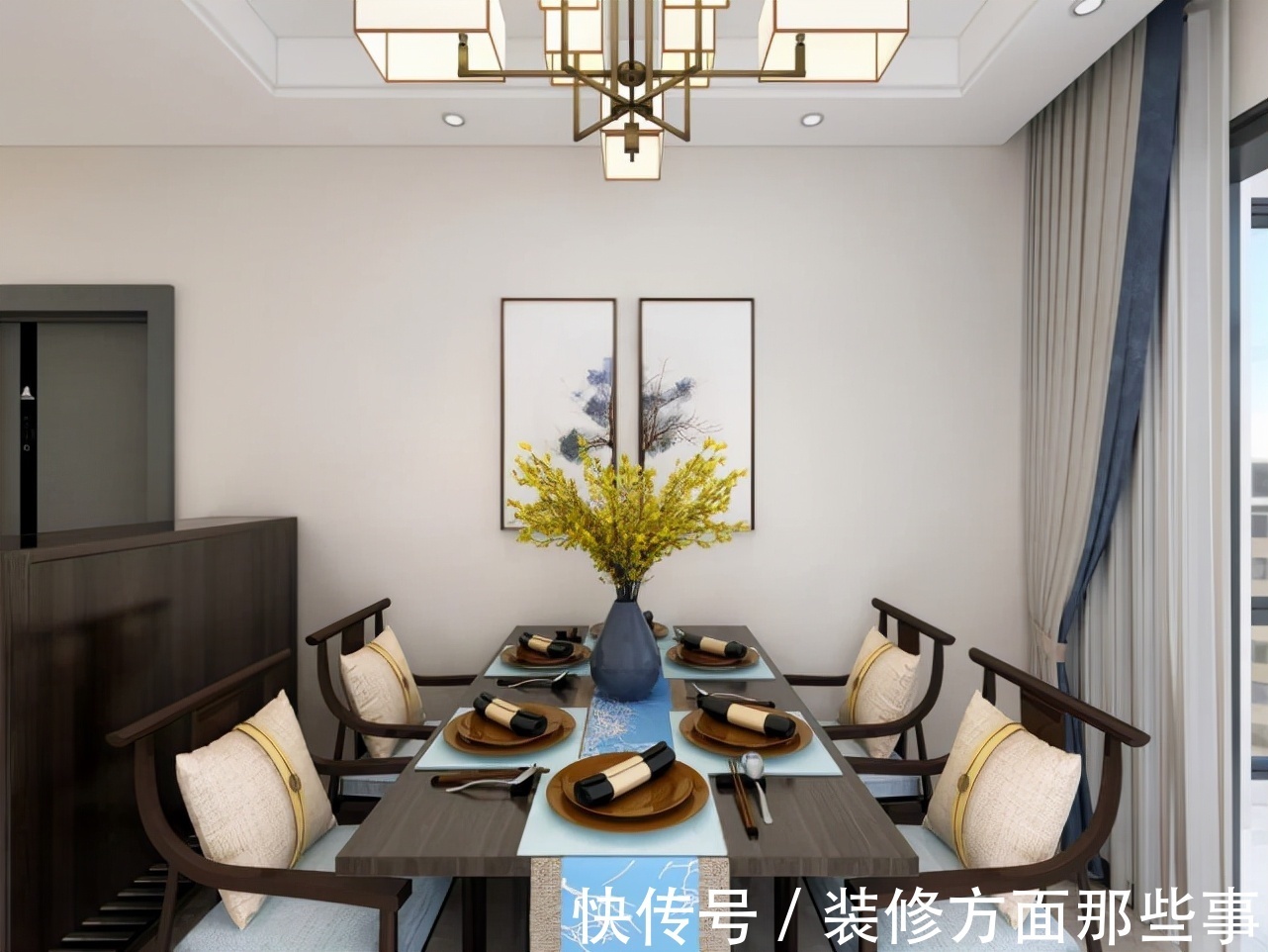 卫生间|95平新中式二居室,对称、留白、方圆的美展现得淋漓尽致