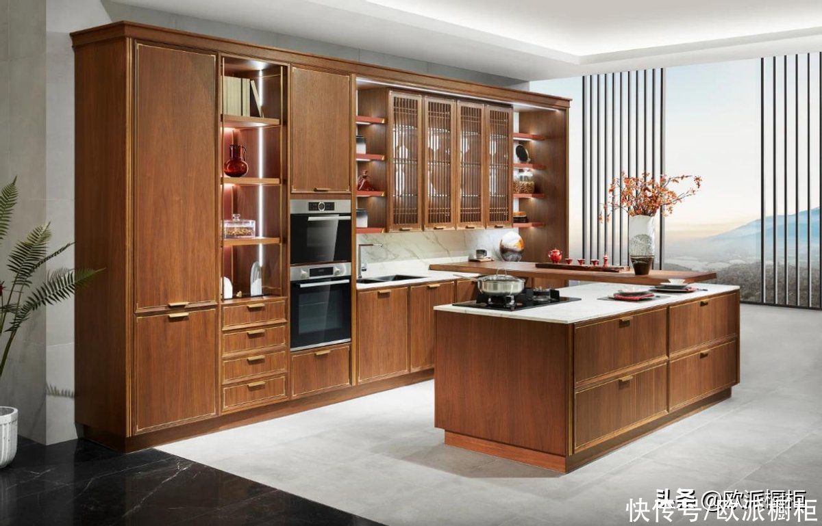 厨房也能诗情画意，欧派橱柜新中式厨房合集