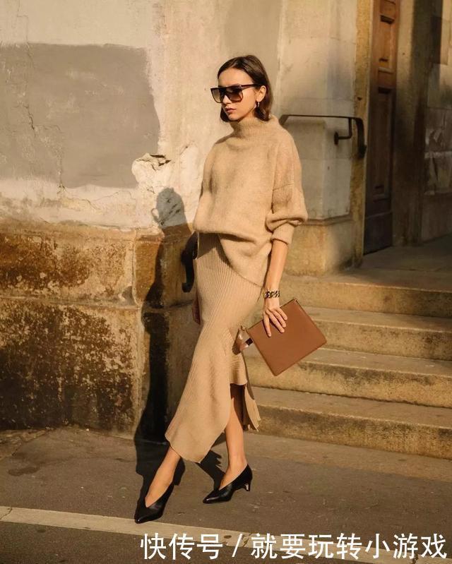 好看|毛衣买“大一号”才好看,优雅慵懒一把抓,搭配裙子超有高级感