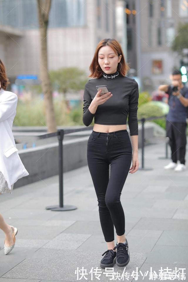 衣服 一身纯黑色穿搭,依然穿出层次感,新时尚感十足