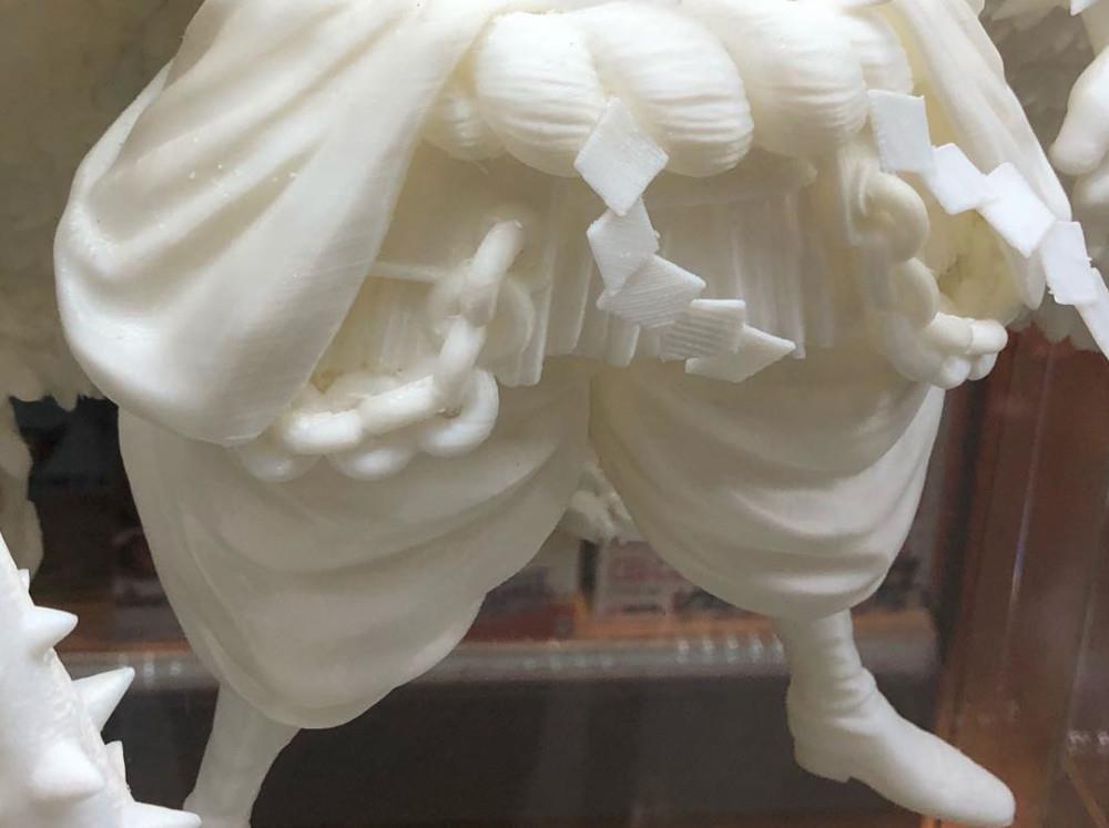 衣服|大神晒未上色凯多手办,全身雪白仿佛白玉,看到衣服后才知买不起