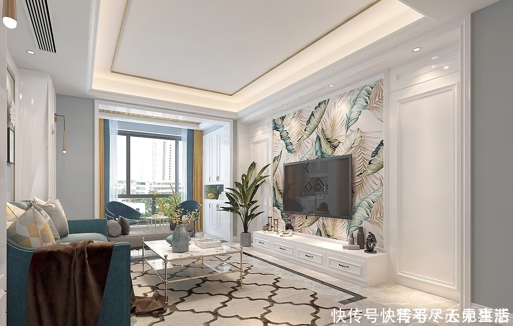 鞋柜|125平美式风格，现代与美式的碰撞，时尚轻奢齐头并进，太迷人了