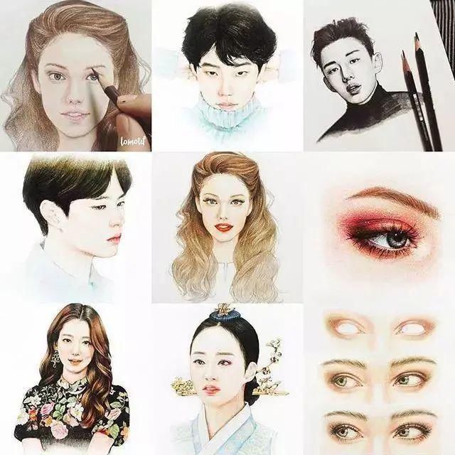  画妆|韩国美女艺术家不但会化妆，还会用彩铅和水彩笔“画妆”