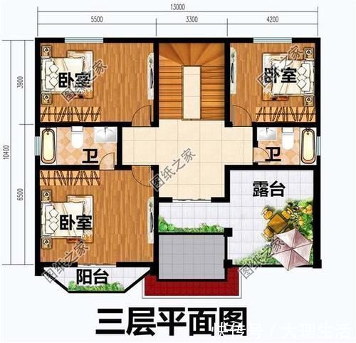 x3|农村三层别墅占地140平米设计图,第一款太气派,第三款很实用
