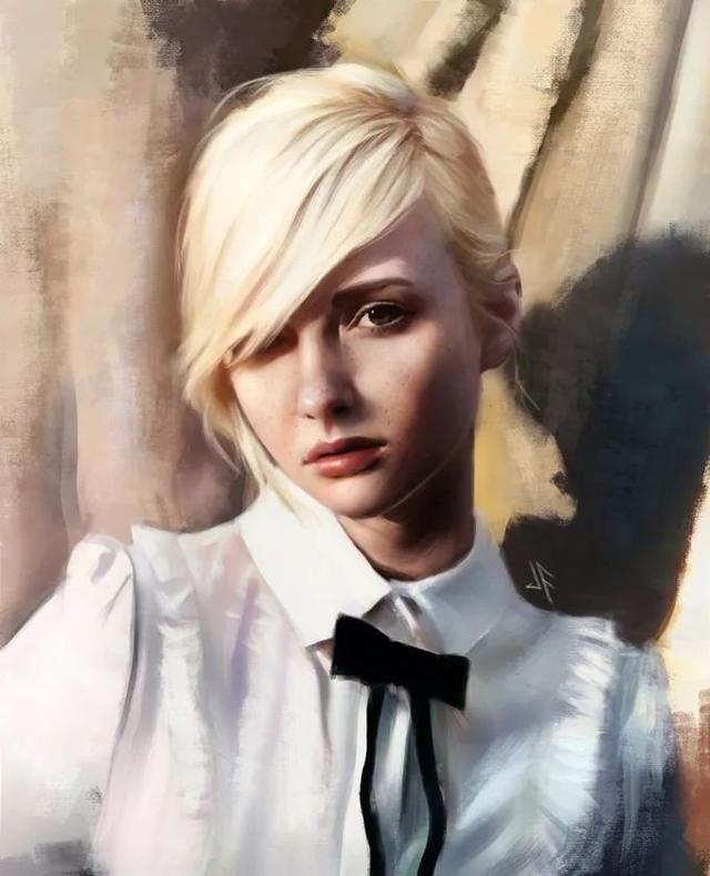 贾斯汀$菲律宾艺术家的绘画作品以女性为主,具有逼真的艺术效果