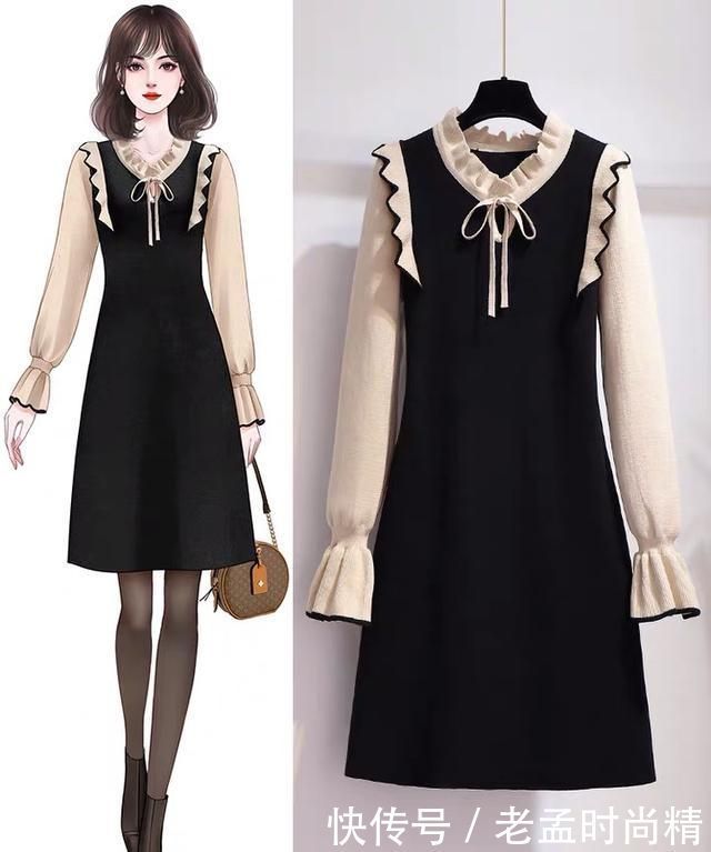 必备|早冬约会必备:浪漫法式裙+高跟裸靴,养眼又显淑女气质,贼轻奢