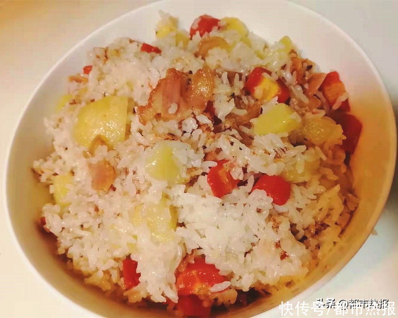 土豆|腊肉糯米饭 没下饭菜也能吃两碗