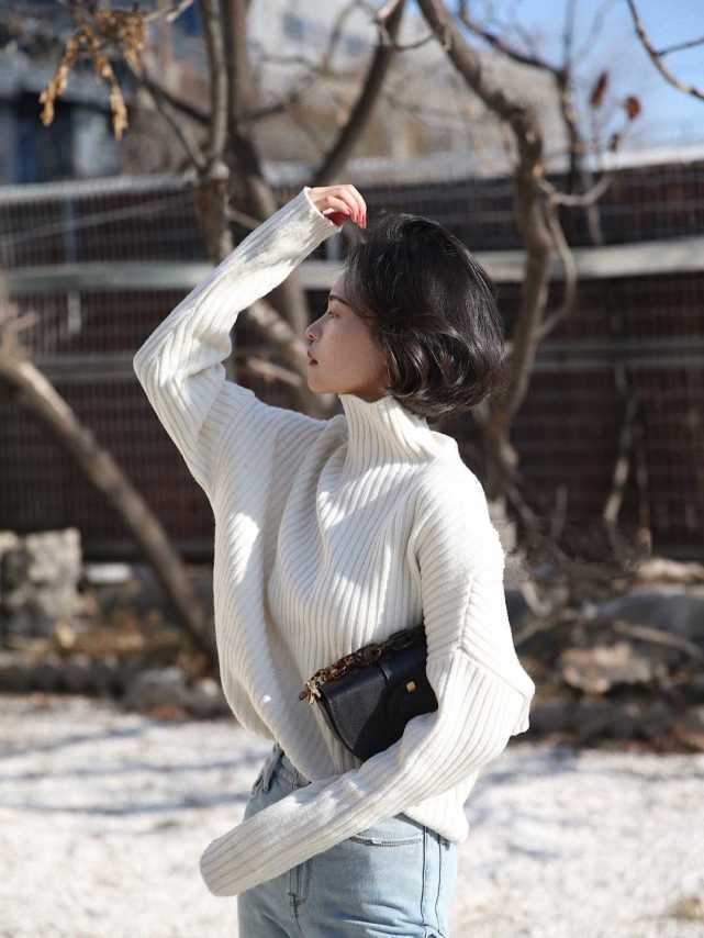 高领毛衣 大衣内搭别乱选!一件高领毛衣就能满足所有的穿衣需求,温柔优雅