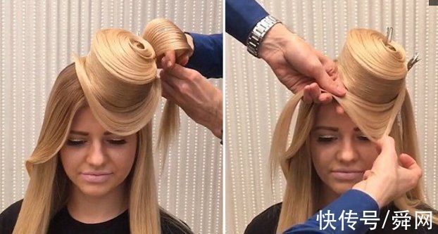 礼帽 外国发型师打造奇葩礼帽发型,这个顶在头上真的不重吗