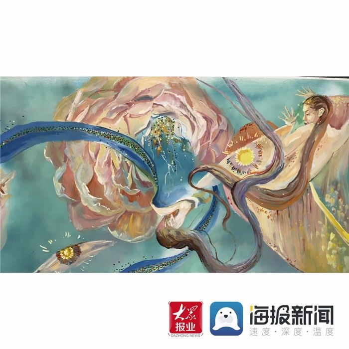 杜丽娘|网红墙② ｜手绘艺术助力创城 “牡丹”元素彰显菏泽魅力