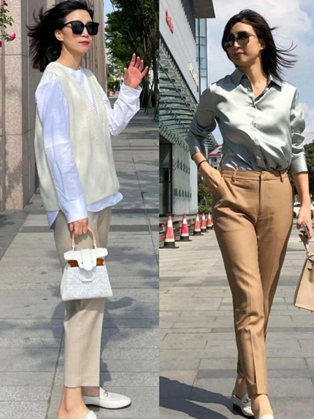 形状感|轻熟女要学会营造“氛围感”,简单的基础款高级又加分,穿出质感