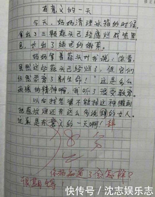 天命不可违|小学生作文《天命不可违》火了，一句话让老师捧腹大笑满分