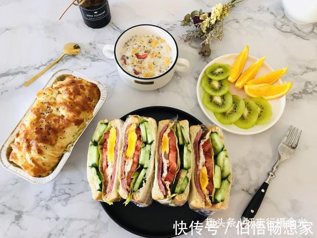 关晓彤蔬菜三明治改良版，10分钟搞定健康早餐，低卡减脂还管饱