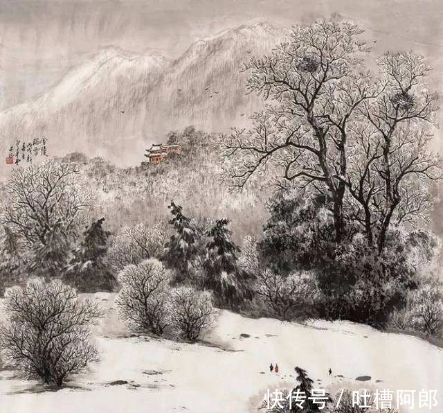 雪景&江蘇省國畫院|盧星堂雪景山水畫,雅而不俗!