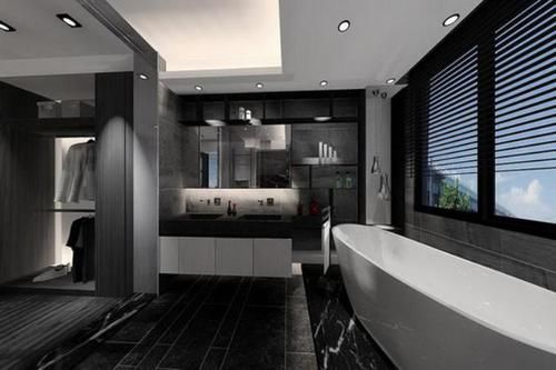 高奢风|956平精品别墅空间，张力线条造型剪裁，黑白搭配现代高奢风