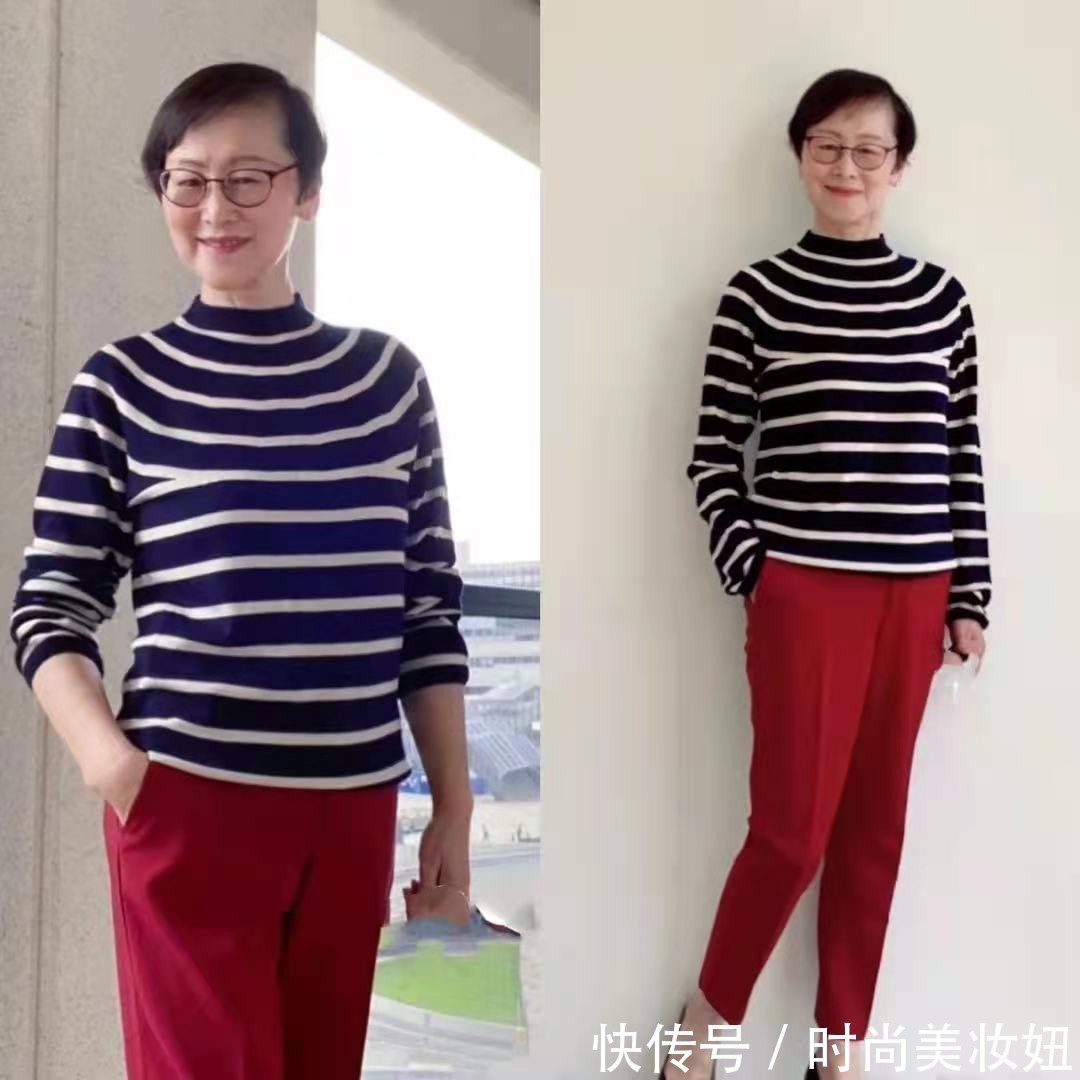 腰带 这位60岁奶奶比年轻人还会穿,打扮优雅不扮嫩,靠穿搭赢得体面
