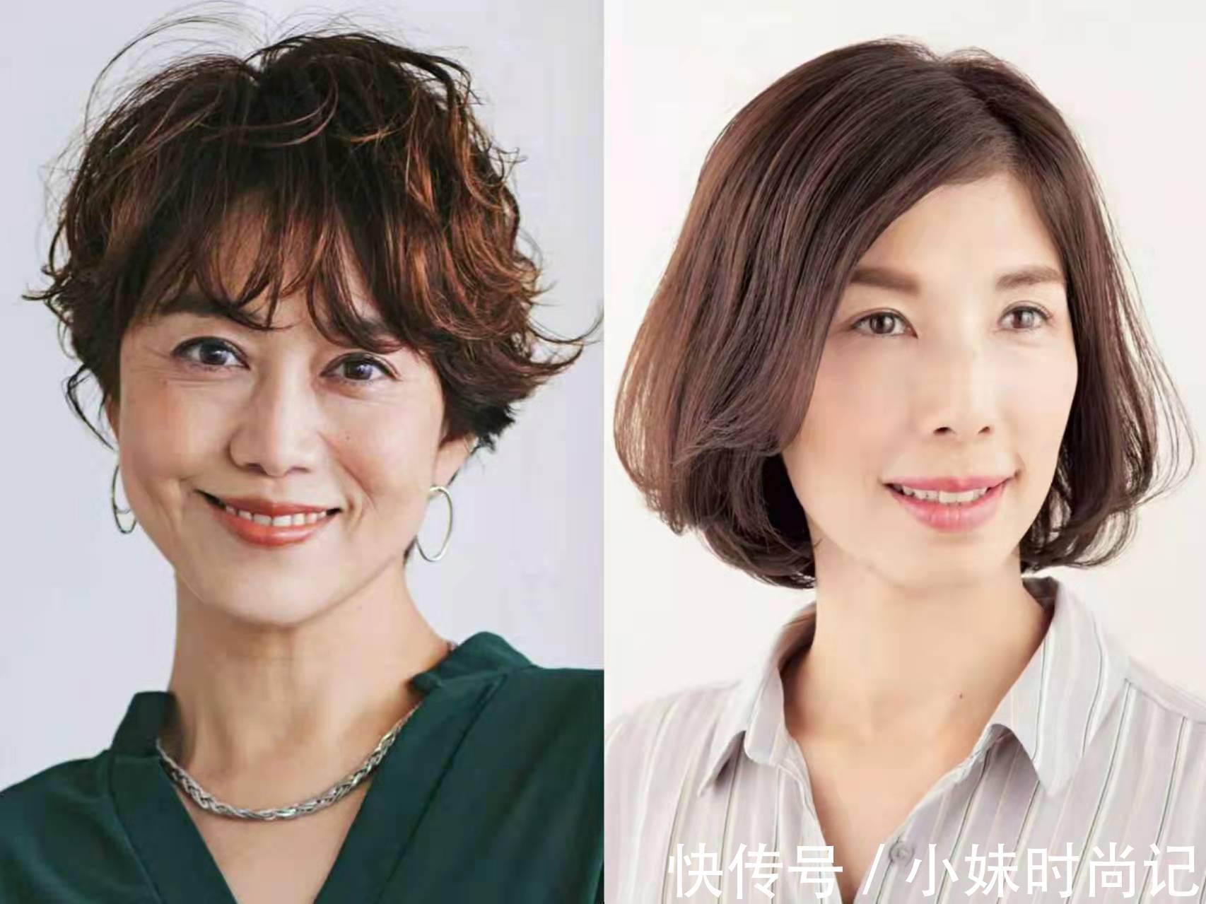 纹理烫|五六十岁的女人,建议过年烫发就选这三种发型,洋气减龄又显气质