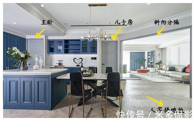 轻奢|250㎡美式轻奢大平层，独立玄关比客厅还好看，全屋简洁又显品味！