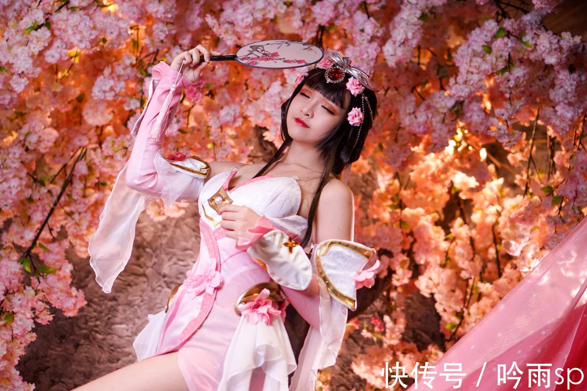 coser|《王者荣耀》甄姬游园惊梦皮肤cosplay，良辰美景，当配绝代佳人！