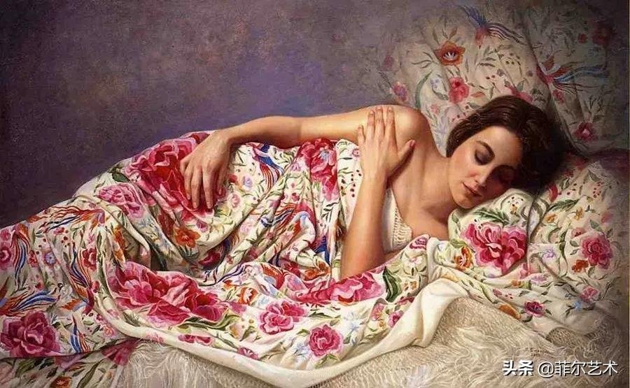 女画家@女画家索莱达·费尔南德斯画笔下的女子人物沉稳自然,美丽优雅